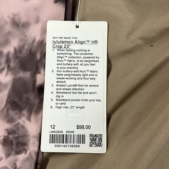 lululemon athletica Tie-Dye Leggings in Gray and Pink. Gently Used Condition. - Picture 2 of 7